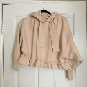 Zara crop top sweatshirt